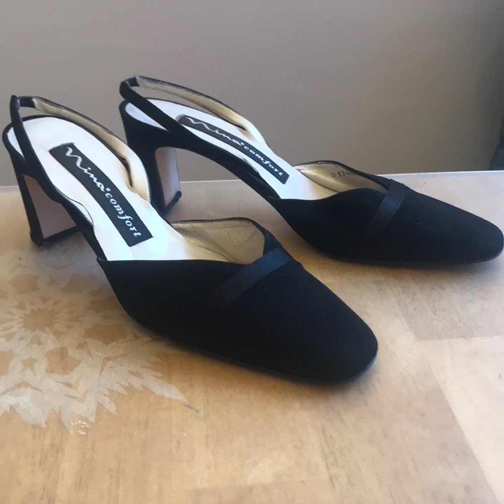 Nina comfort evening shoes,leather sole 71/2,